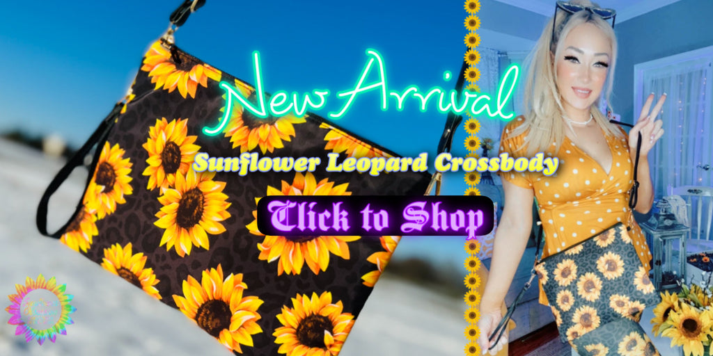 Leopard Sunflower crossbody Purse click to Shop