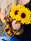 Leopard Sunflower Scrunchie