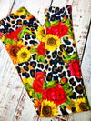 Sunflower, Rose & Leopard Leggings