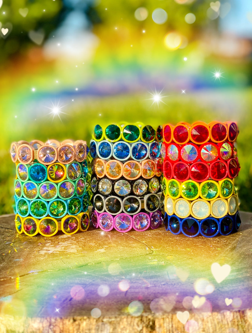 Rainbow Candy Crystal Bracelets