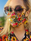 NEW Sunflower Leopard Rose Face Mask