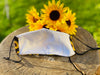 Sparkly Sunflower Face Mask with Rhinestones