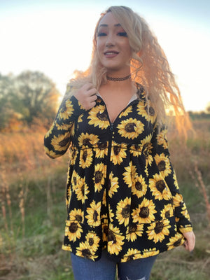 Walking on Sunshine Sunflower Stef Hoodie