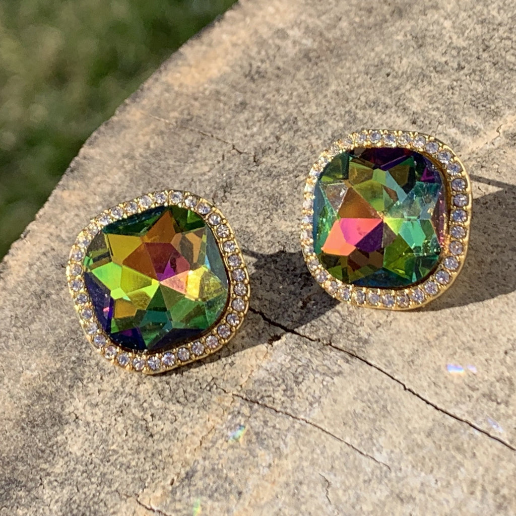 Sparkly Rainbow Crystal Earring