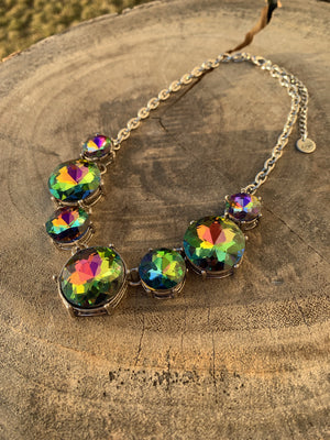 Sparkly Rainbow Crystal Necklace