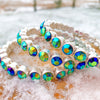 Mermaid Crystal Bangles Set - 3 Pack