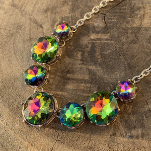 Sparkly Rainbow Crystal Necklace