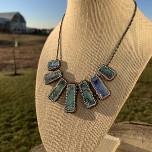 Abalone Shell Rhinestone Necklace