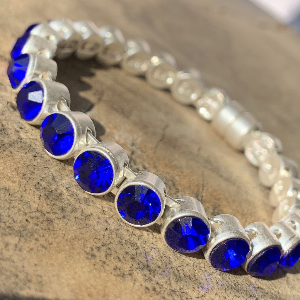 Blue Lagoon Crystal Bangle Bracelet